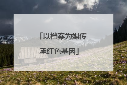 以档案为媒传承红色基因