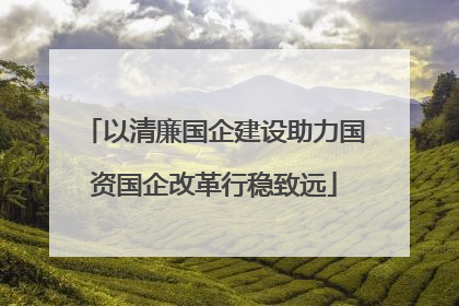 以清廉国企建设助力国资国企改革行稳致远