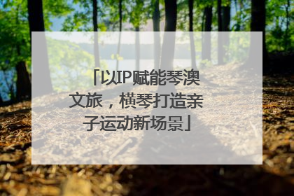 以IP赋能琴澳文旅，横琴打造亲子运动新场景