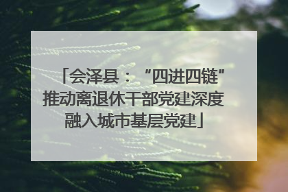 会泽县：“四进四链”推动离退休干部党建深度融入城市基层党建