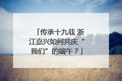 传承十九载 浙江嘉兴如何共庆“我们”的端午？