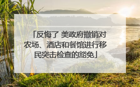 反悔了 美政府撤销对农场、酒店和餐馆进行移民突击检查的豁免