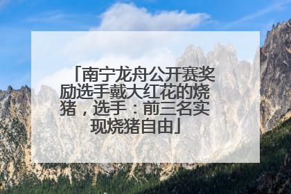 南宁龙舟公开赛奖励选手戴大红花的烧猪，选手：前三名实现烧猪自由