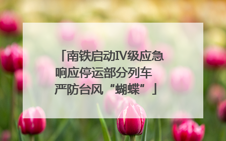 南铁启动Ⅳ级应急响应停运部分列车 严防台风“蝴蝶”