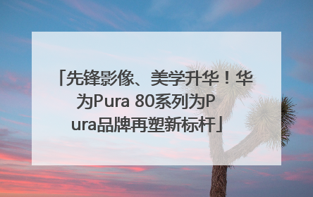 先锋影像、美学升华！华为Pura 80系列为Pura品牌再塑新标杆