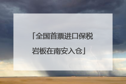 全国首票进口保税岩板在南安入仓