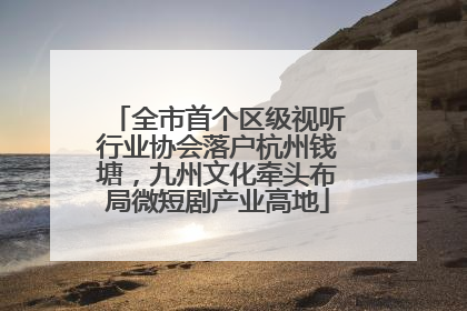 全市首个区级视听行业协会落户杭州钱塘，九州文化牵头布局微短剧产业高地