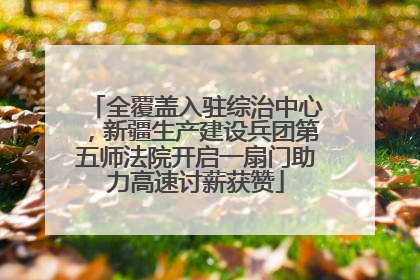 全覆盖入驻综治中心，新疆生产建设兵团第五师法院开启一扇门助力高速讨薪获赞