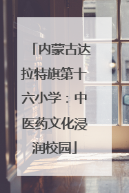 内蒙古达拉特旗第十六小学：中医药文化浸润校园