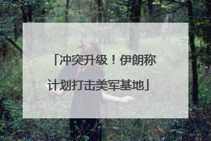 冲突升级！伊朗称计划打击美军基地