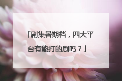 剧集暑期档，四大平台有能打的剧吗？
