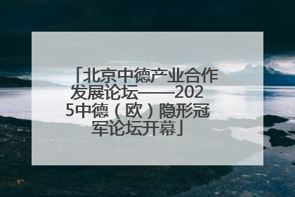 北京中德产业合作发展论坛——2025中德（欧）隐形冠军论坛开幕