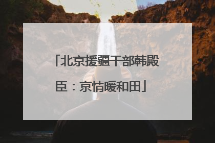北京援疆干部韩殿臣：京情暖和田