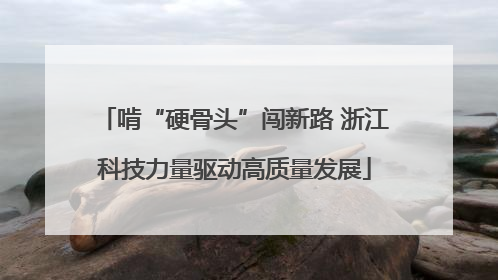 啃“硬骨头”闯新路 浙江科技力量驱动高质量发展
