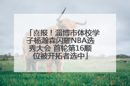 喜报！淄博市体校学子杨瀚森闪耀NBA选秀大会 首轮第16顺位被开拓者选中
