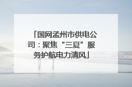 国网孟州市供电公司：聚焦“三夏”服务护航电力清风