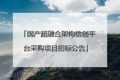 国产超融合架构信创平台采购项目招标公告