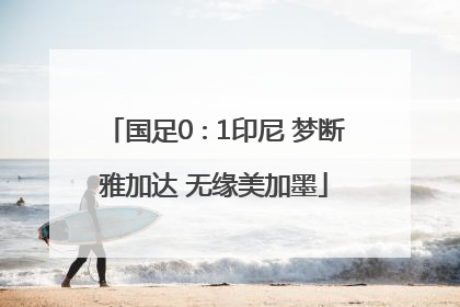 国足0∶1印尼 梦断雅加达 无缘美加墨