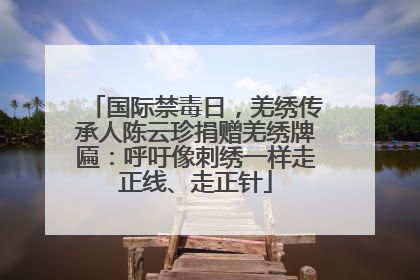 国际禁毒日，羌绣传承人陈云珍捐赠羌绣牌匾：呼吁像刺绣一样走正线、走正针
