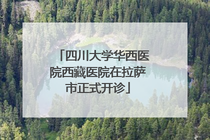 四川大学华西医院西藏医院在拉萨市正式开诊