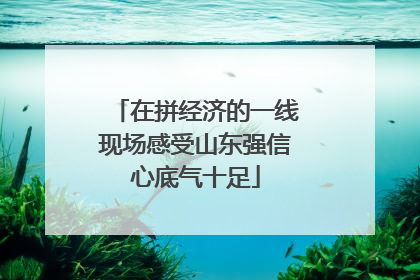 在拼经济的一线现场感受山东强信心底气十足