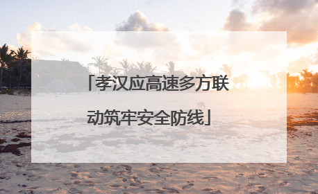 孝汉应高速多方联动筑牢安全防线