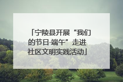 宁陵县开展“我们的节日·端午”走进社区文明实践活动