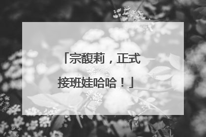 宗馥莉，正式接班娃哈哈！