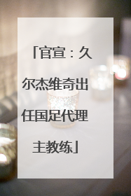 官宣：久尔杰维奇出任国足代理主教练