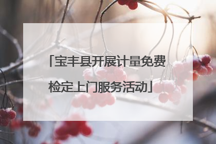 宝丰县开展计量免费检定上门服务活动
