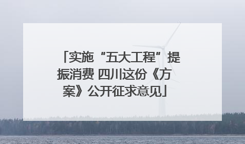 实施“五大工程”提振消费 四川这份《方案》公开征求意见