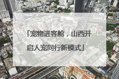 宠物进客舱，山西开启人宠同行新模式