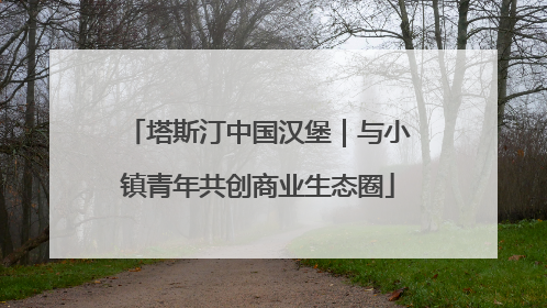 塔斯汀中国汉堡｜与小镇青年共创商业生态圈