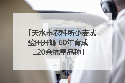 天水市农科所小麦试验田开镰 60年育成120余抗旱品种