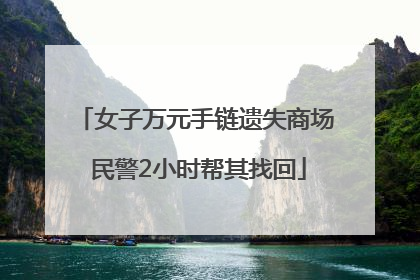 女子万元手链遗失商场 民警2小时帮其找回