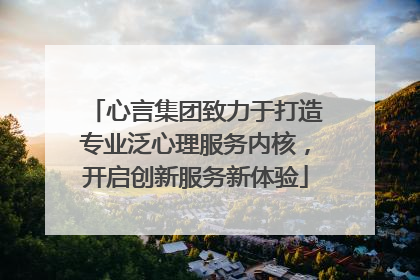 心言集团致力于打造专业泛心理服务内核，开启创新服务新体验