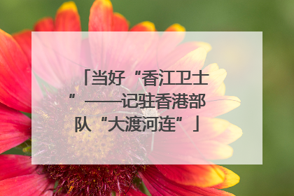 当好“香江卫士”——记驻香港部队“大渡河连”