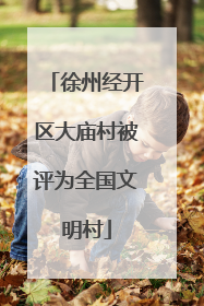 徐州经开区大庙村被评为全国文明村