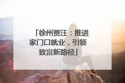 徐州贾汪：推进家门口就业，引领致富新路径