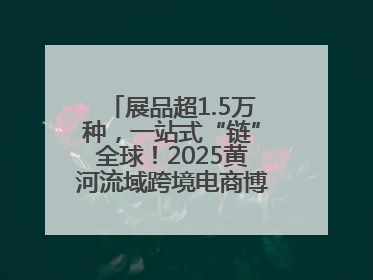 展品超1.5万种，一站式“链”全球！2025黄河流域跨境电商博览会启幕