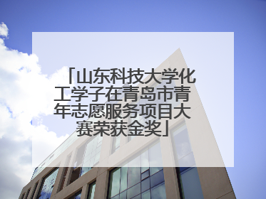 山东科技大学化工学子在青岛市青年志愿服务项目大赛荣获金奖