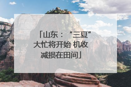 山东：“三夏”大忙将开始 机收减损在田间
