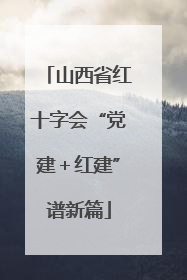 山西省红十字会“党建＋红建”谱新篇