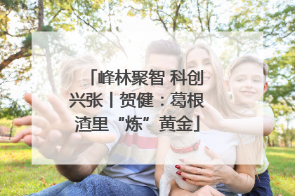 峰林聚智 科创兴张丨贺健：葛根渣里“炼”黄金