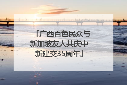 广西百色民众与新加坡友人共庆中新建交35周年