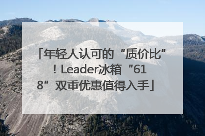 年轻人认可的“质价比”！Leader冰箱“618”双重优惠值得入手