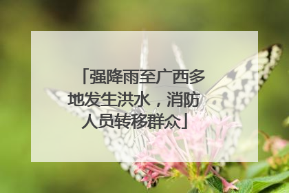 强降雨至广西多地发生洪水，消防人员转移群众
