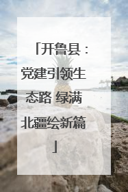 开鲁县：党建引领生态路 绿满北疆绘新篇