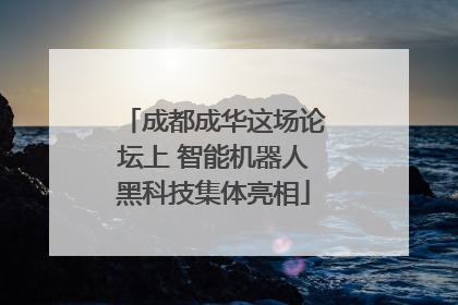 成都成华这场论坛上 智能机器人黑科技集体亮相