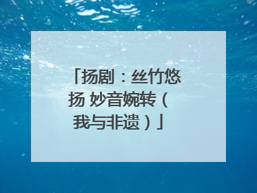 扬剧：丝竹悠扬 妙音婉转（我与非遗）